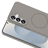 Galaxy S25 Plus Kılıf Magsafe Şarj Özellikli Kamera Çıkıntılı Ruby Lüx Silikon Kapak
