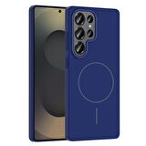 Galaxy S25 Ultra Kılıf Magsafe Şarj Özellikli Zore Ruby Silikon Kapak - Lacivert
