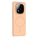 Redmi Note 14 Pro Plus Kılıf Magsafe Şarj Özellikli Zore Ruby Silikon Kapak - Mürdüm