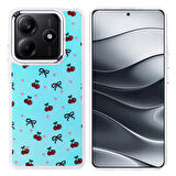 Redmi Note 14 4G Kılıf Airbag Tasarımlı MKST Hadra Kapak - Kiraz