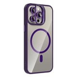 Apple iPhone 15 Pro Max Kılıf Standlı ve Kamera Lens Hediyeli M-Safe Şarj Özellikli Zore Etro Kapak