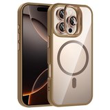 iPhone 16 Pro Max Kılıf Standlı ve Kamera Lens Hediyeli M-Safe Şarj Özellikli NRTK Etro Kapak - Deri