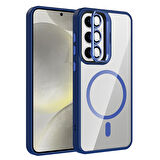 Galaxy S24 FE Kılıf Standlı ve Kamera Lens Hediyeli M-Safe Şarj Özellikli SYS Etro Kapak - Desert T