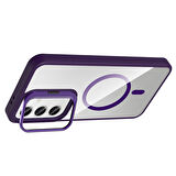 Galaxy S24 FE Kılıf Standlı ve Kamera Lens Hediyeli M-Safe Şarj Özellikli SYS Etro Kapak - Desert T