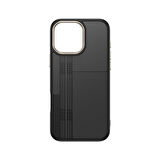 iPhone 16 Pro Max Kılıf M-safe Şarj Özellikli Karbon Fiber Görünümlü İNC Antina Kapak - Gri