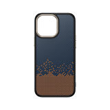 iPhone 14 Pro Kılıf M-safe Şarj Özellikli Karbon Fiber Görünümlü KLFS Antina Kapak - Siyah-Yeşil