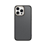 iPhone 14 Pro Max Kılıf M-safe Şarj Özellikli Karbon Fiber Görünümlü UCY Antina Kapak - Gri