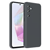 Galaxy A36 Kılıf Kamera Korumalı Kartlık Hazneli UCY Vitra Kapak - Gri