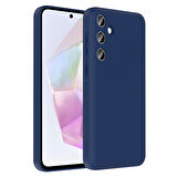 Galaxy A36 Kılıf Kamera Korumalı Kartlık Hazneli MKST Vitra Kapak - Lacivert