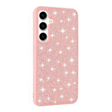 Galaxy S24 FE Kılıf Parlak Taşlı Tasarım Zore Pırlanta Kapak - Pembe