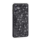 Galaxy A06 Kılıf Parlak Taşlı Tasarım MXSP Pırlanta Kapak - Gri