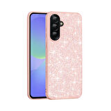 Galaxy A56 Kılıf Parlak Taşlı Tasarım UCY Pırlanta Kapak - Siyah
