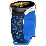 Galaxy Watch Active 2 44mm MKST KRD-140 20mm Silikon Kordon Strap Kayış - Beyaz-Siyah