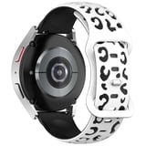Huawei GT2 42mm MKST KRD-140 20mm Silikon Kordon Strap Kayış - Beyaz-Siyah