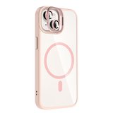 iPhone 13 Kılıf Standlı ve Kamera Lens Hediyeli M-Safe Şarj Özellikli NRTK Etro Kapak - Derin Mor