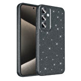 Samsung Galaxy A15 Kılıf Kamera Korumalı Simli Lüks Koton Kapak