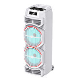 Zore GD-2828 Dijital LED Göstergeli Mikrofonlu RGB TWS Çift 8 inç Stereo Bass Kablosuz Karaoke Hoparlör