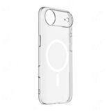 iPhone 17 Air Kılıf M-safe Şarj Özellikli Şeffaf Kamera Çerçeveli Porto Kapak