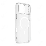 iPhone 17 Pro Kılıf M-safe Şarj Özellikli Şeffaf Kamera Çerçeveli Porto Kapak