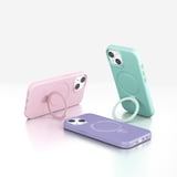 iPhone 15 Kılıf M-safe Şarj Özellikli Standlı NRTK Samara Kapak - Siyah