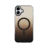 iPhone 16 Kılıf M-safe Şarj Özellikli Transparan Renk Geçişli NRTK Toros Kapak - Gold