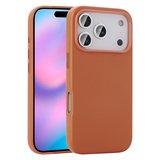 iPhone 17 Pro Kılıf M-safe Şarj Özellikli PU Deri Görünümlü MKST Kupra Kapak - Siyah