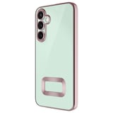 Galaxy S25 FE Kılıf Kamera Korumalı Logo Gösteren NRTK Omega Kapak - Lila