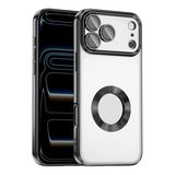 iPhone 17 Pro Kılıf Kamera Korumalı Logo Gösteren MKST Omega Kapak - Siyah