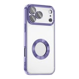 iPhone 17 Pro Kılıf Kamera Korumalı Logo Gösteren MKST Omega Kapak - Siyah