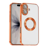 iPhone 17 Kılıf Kamera Korumalı Logo Gösteren MKST Omega Kapak - Turuncu
