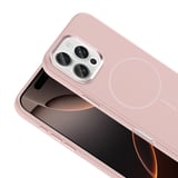 iPhone 16 Pro Max Kılıf M-Safe Şarj Özellikli Metal Kamera Çerçeveli NRTK Edi Silikon Kapak - Lacive