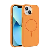 iPhone 15 Kılıf M-Safe Şarj Özellikli Metal Kamera Çerçeveli NRTK Edi Silikon Kapak - Lila
