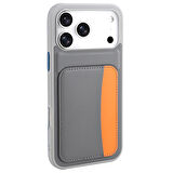 iPhone 17 Pro Max Kılıf Kartlıklı X-Kart Silikon Kapak