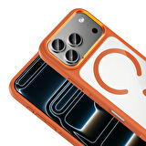 iPhone 17 Pro Kılıf Kablosuz Şarj Özellikli Metal Kamera Çerçeveli Tiko Kapak