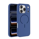iPhone 17 Pro Kılıf M-safe Şarj Özellikli MKST Meta Kapak - Lacivert