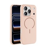 iPhone 17 Pro Max Kılıf M-safe Şarj Özellikli NRTK Meta Kapak - Pembe