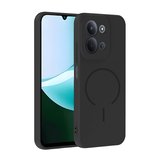 Redmi 15C Kılıf M-safe Şarj Özellikli ALT Meta Kapak - Siyah