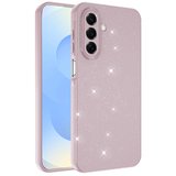Galaxy A17 Kılıf Kamera Korumalı Simli Lüks ALT Koton Kapak - Lila
