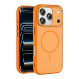 iPhone 17 Pro Max Kılıf M-safe Şarj Özellikli NRTK Tea Kapak - Turuncu