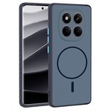 Redmi Note 14 Pro 4G Kılıf M-safe Şarj Özellikli MKST Tea Kapak - Lacivert