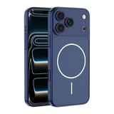 iPhone 17 Pro Kılıf MKST M-Safe Şarj Özellikli Kamera Korumalı Spark Kapak - Mavi