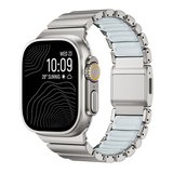 Watch Ultra 49mm MKST KRD-151 Premium Metal / Silikon Kordon - Siyah-Yeşil