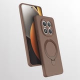 Redmi Note 15 Pro Kılıf M-safe Şarj Özellikli Standlı MKST Samara Kapak - Desert Gold