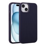 iPhone 13 Kılıf M-Safe Şarj Özellikli Kumaş Tasarımlı MKST Miami Sert PC Kapak - Derin Mor