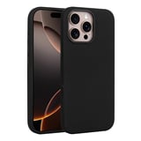 iPhone 16 Pro Kılıf M-Safe Şarj Özellikli Kumaş Tasarımlı MKST Miami Sert PC Kapak - Siyah