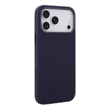 iPhone 17 Pro Kılıf M-Safe Şarj Özellikli Kumaş Tasarımlı MKST Miami Sert PC Kapak - Derin Mor