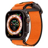 Watch 44mm MKST KRD-154 Naylon Kumaş Hasır Örgülü Kordon - Siyah-Turuncu