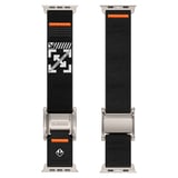 Watch 10 46mm MKST KRD-154 Naylon Kumaş Hasır Örgülü Kordon - Gri-Siyah