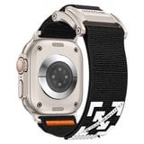 Watch 7 45mm MKST KRD-154 Naylon Kumaş Hasır Örgülü Kordon - Gri-Siyah