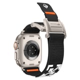 Watch 7 45mm MKST KRD-154 Naylon Kumaş Hasır Örgülü Kordon - Gri-Siyah